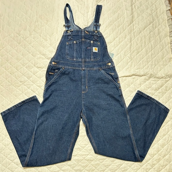 Carhartt Pants - Carhartt Womens Blue Denim Overalls